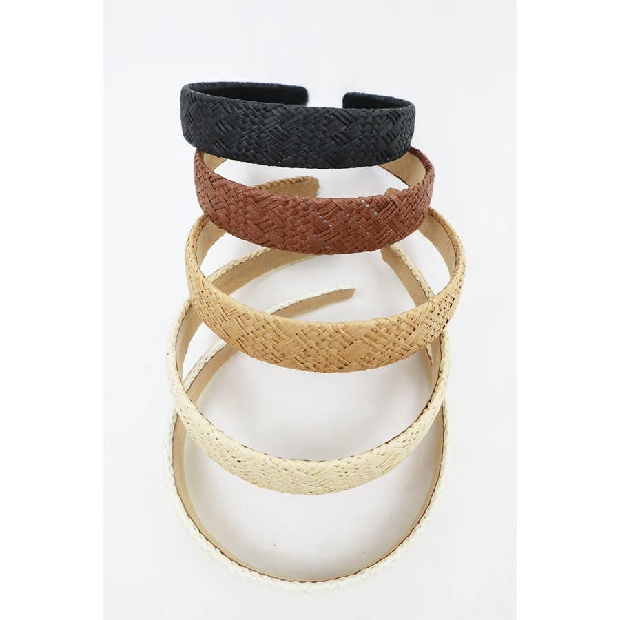 Woven Straw Headbands- Assorted