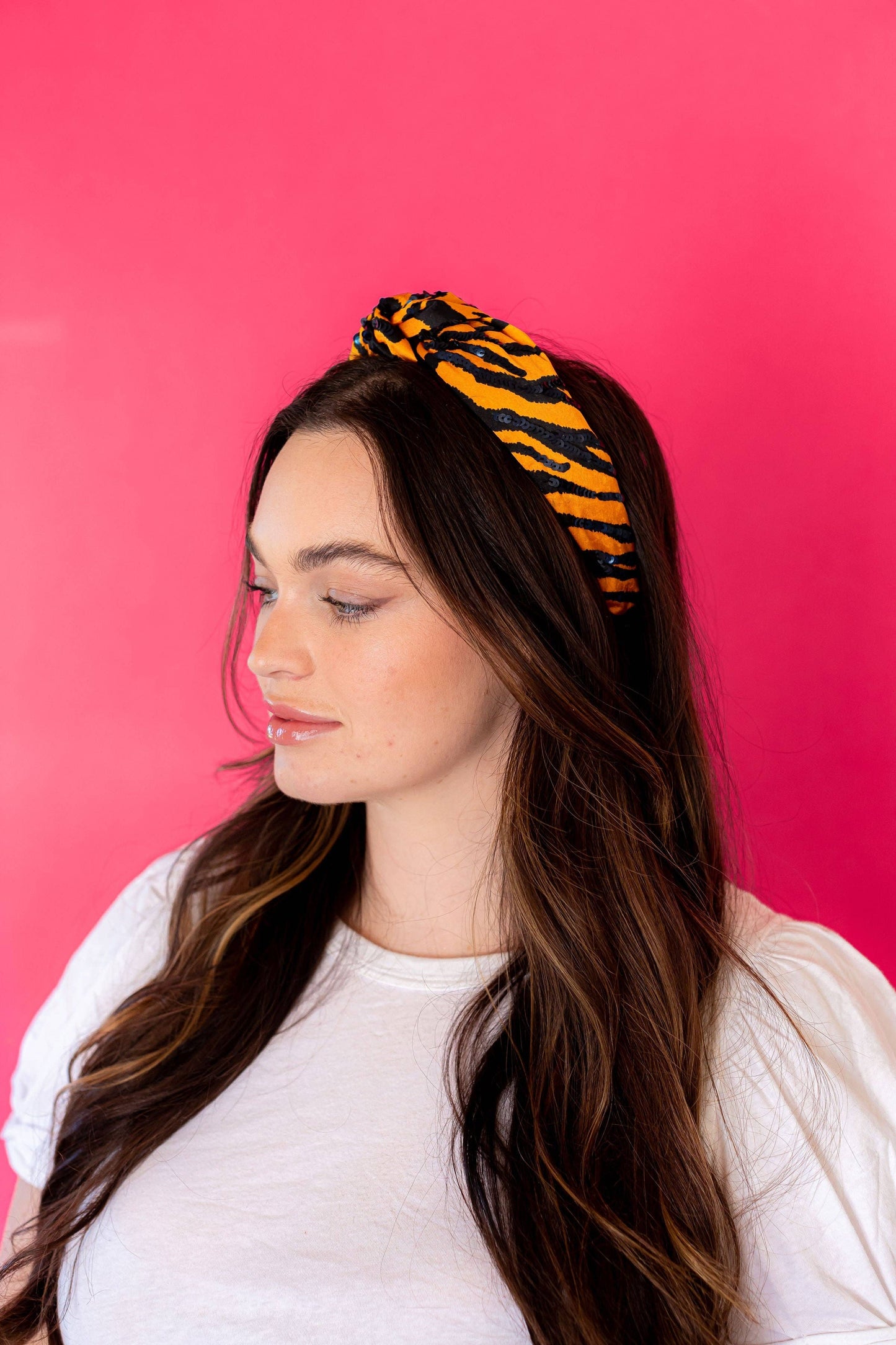 Tiger Sequins Bowknot Headbands