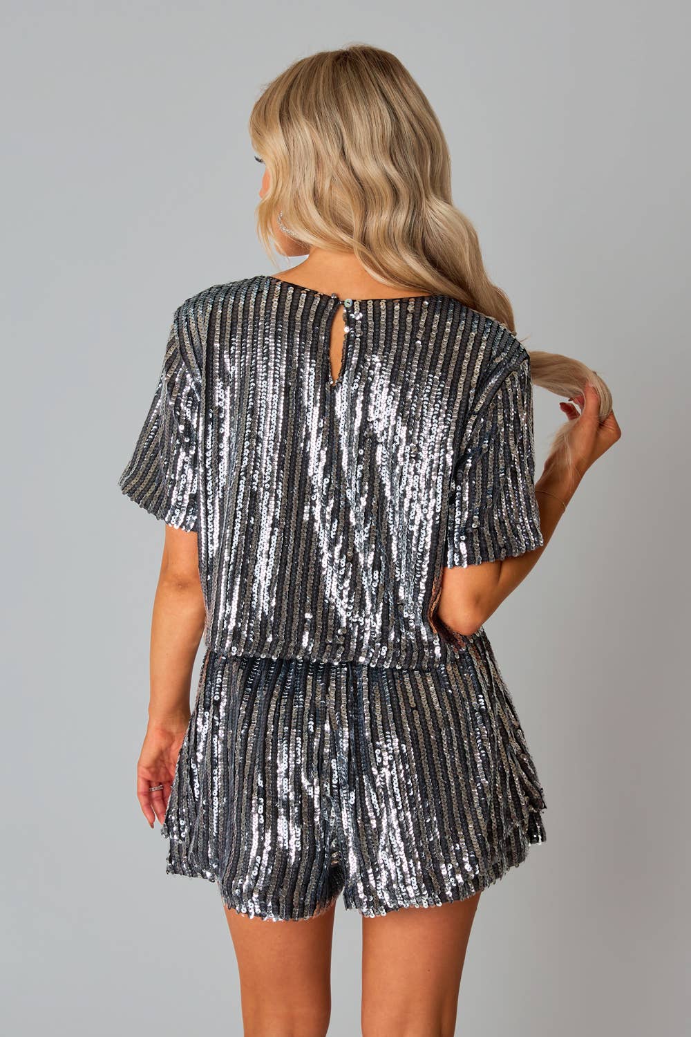 BuddyLove Laura Black Sequin Short Set