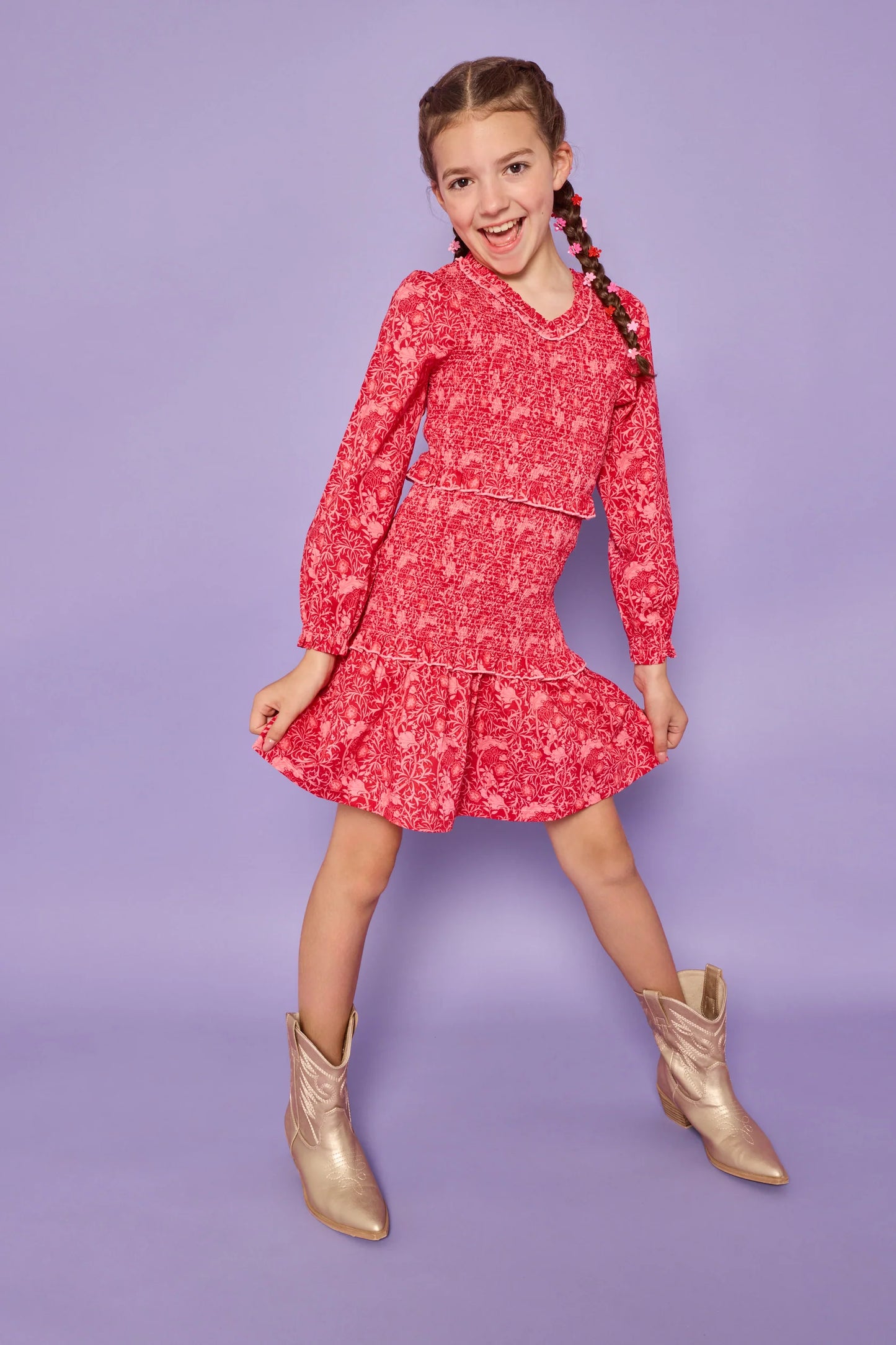 Indie Dress- Cambridge Crimson