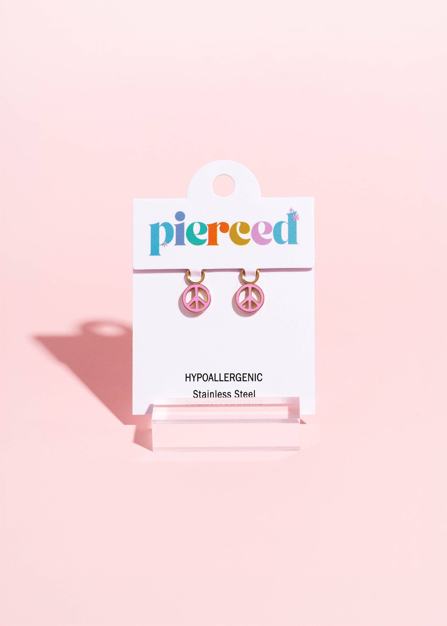 Peace Sign Huggie Earring Charms