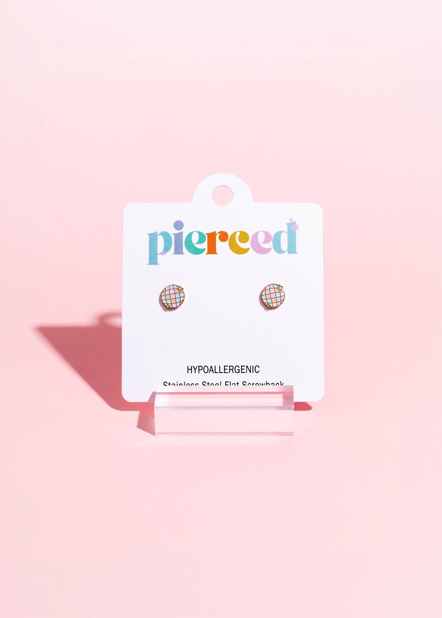 Disco Ball Stud Screwback Earrings