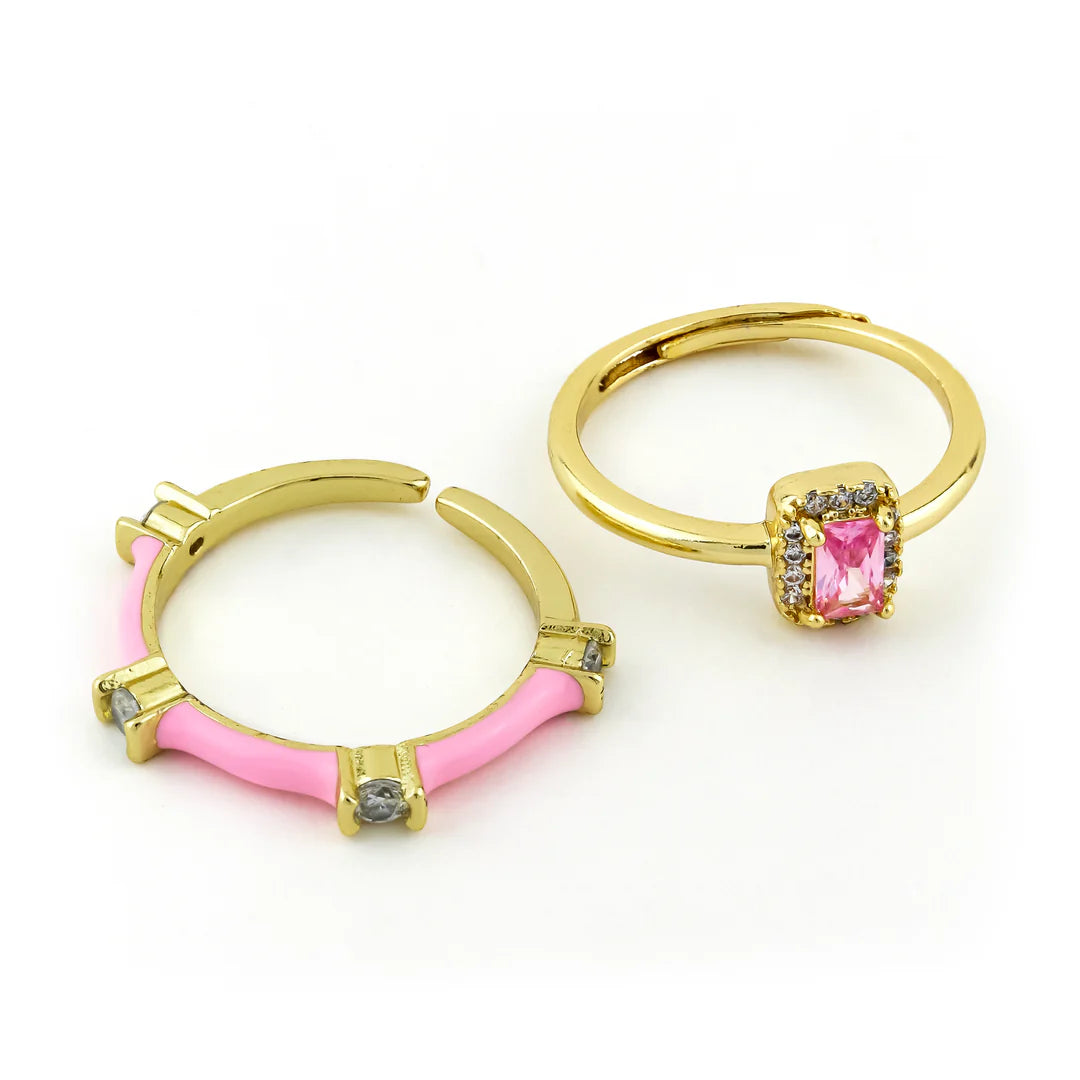 Carmine Ring Set