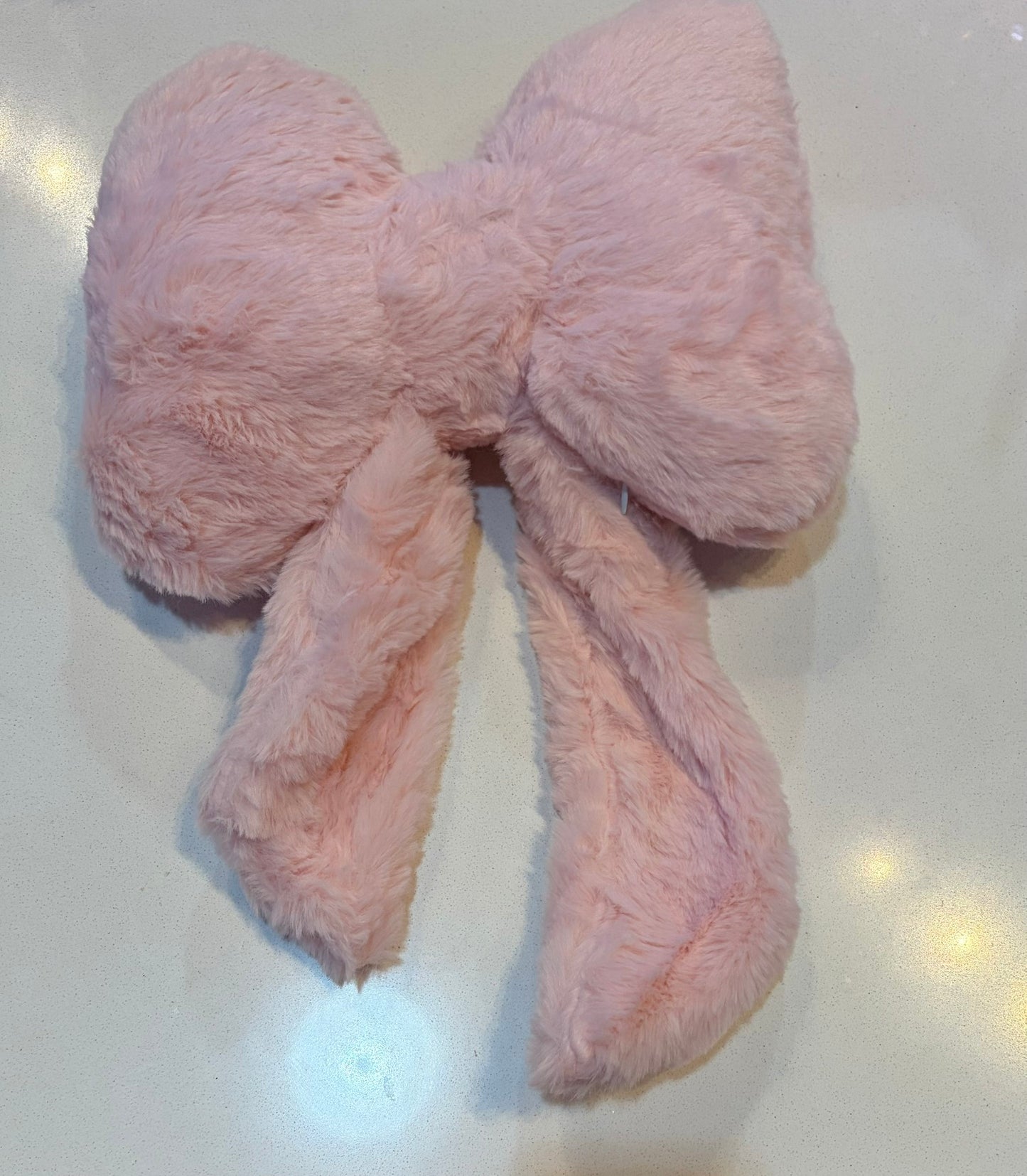 Pink Bow Throw Pillow