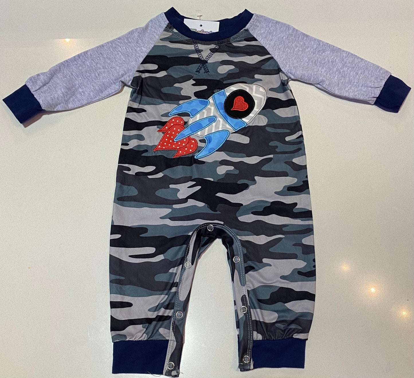 Rocket of Love Camo Romper