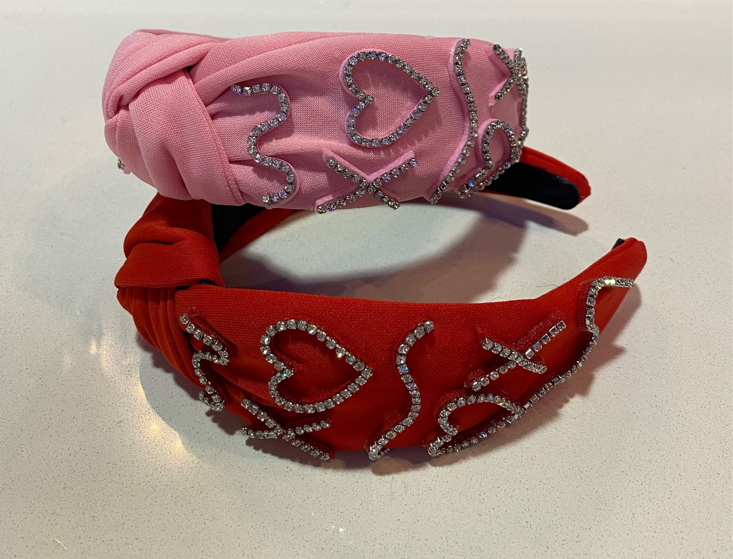 XO Rhinestone Knotted Headbands- Assorted