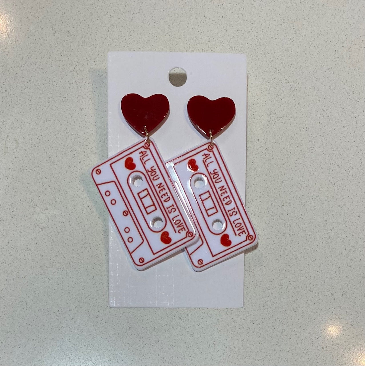 All You Need Is Love Cassette Earrings