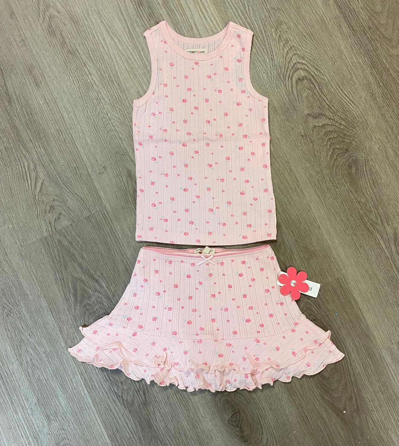 Ditsy Roses Pink Skort