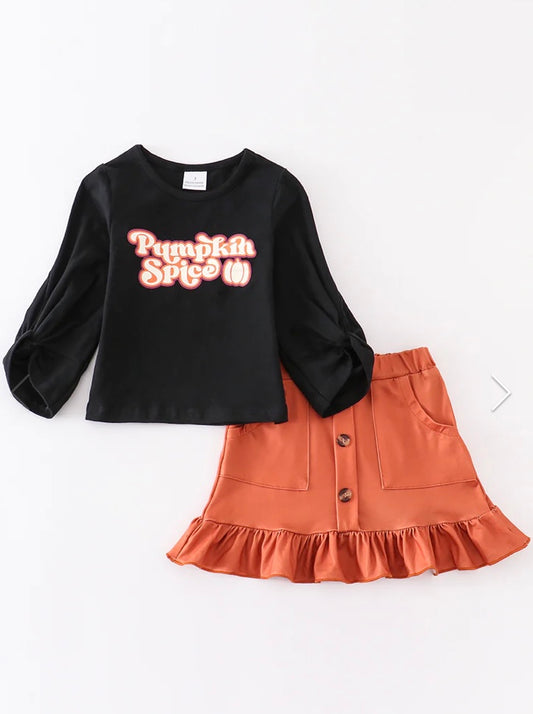 Pumpkin Spice Skirt Set