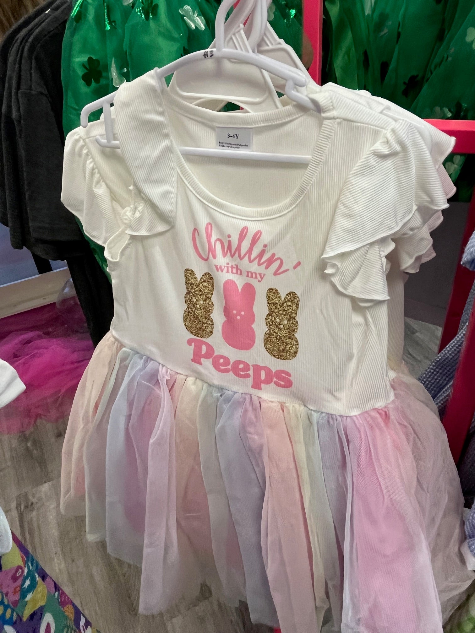 Chillin Peeps Tulle Dress – Cotton Candy Kidz