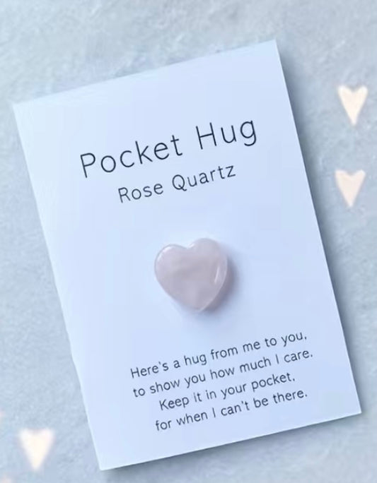 Rose Quartz Pocket Hug Token