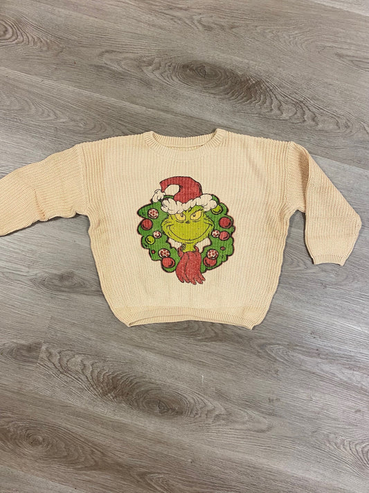 Grinch Vintage Chunky Sweater
