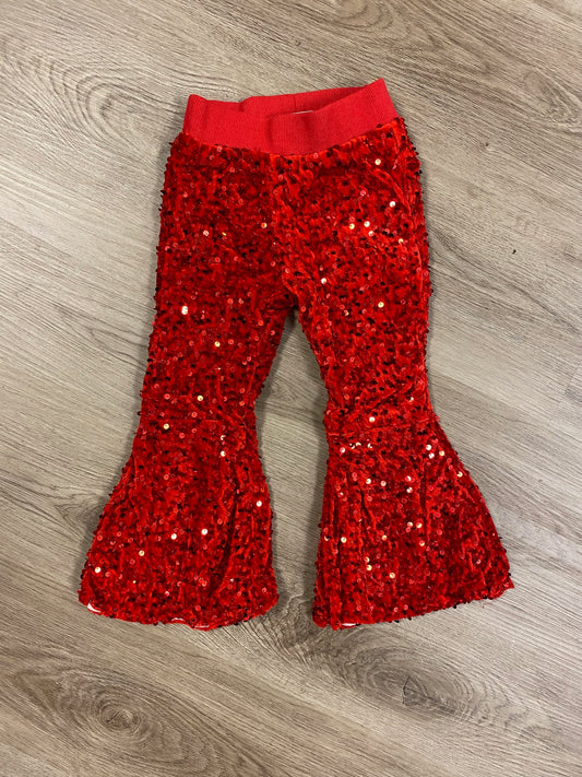 Red Sequin Bell Bottoms