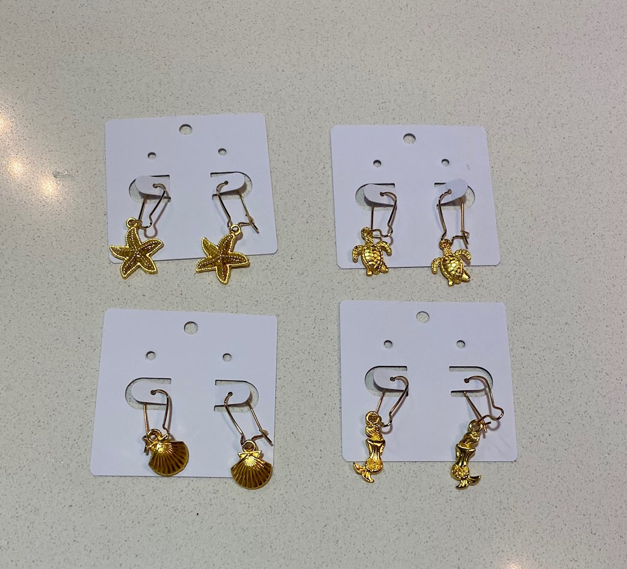 Dangle Gold Charm Earrings- Assorted