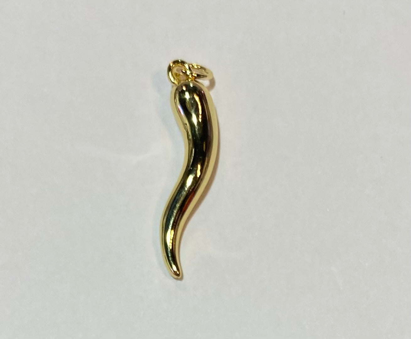 Italian Horn Charm Gold Necklace