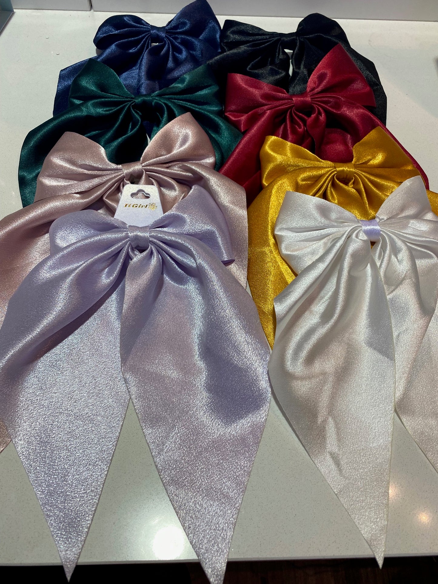 Silk Long Hair Bows- Assorted