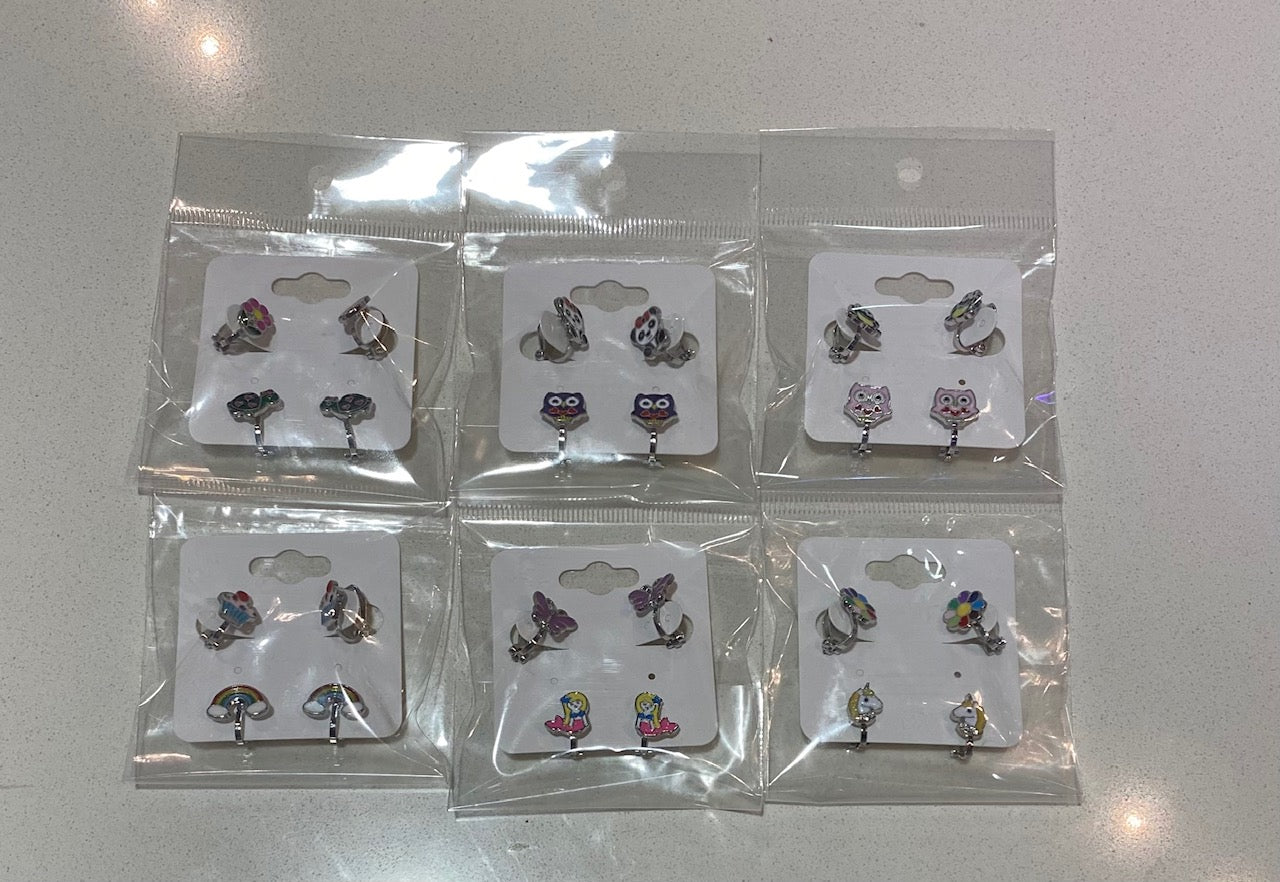 Clip On Metal Earrings Assorted