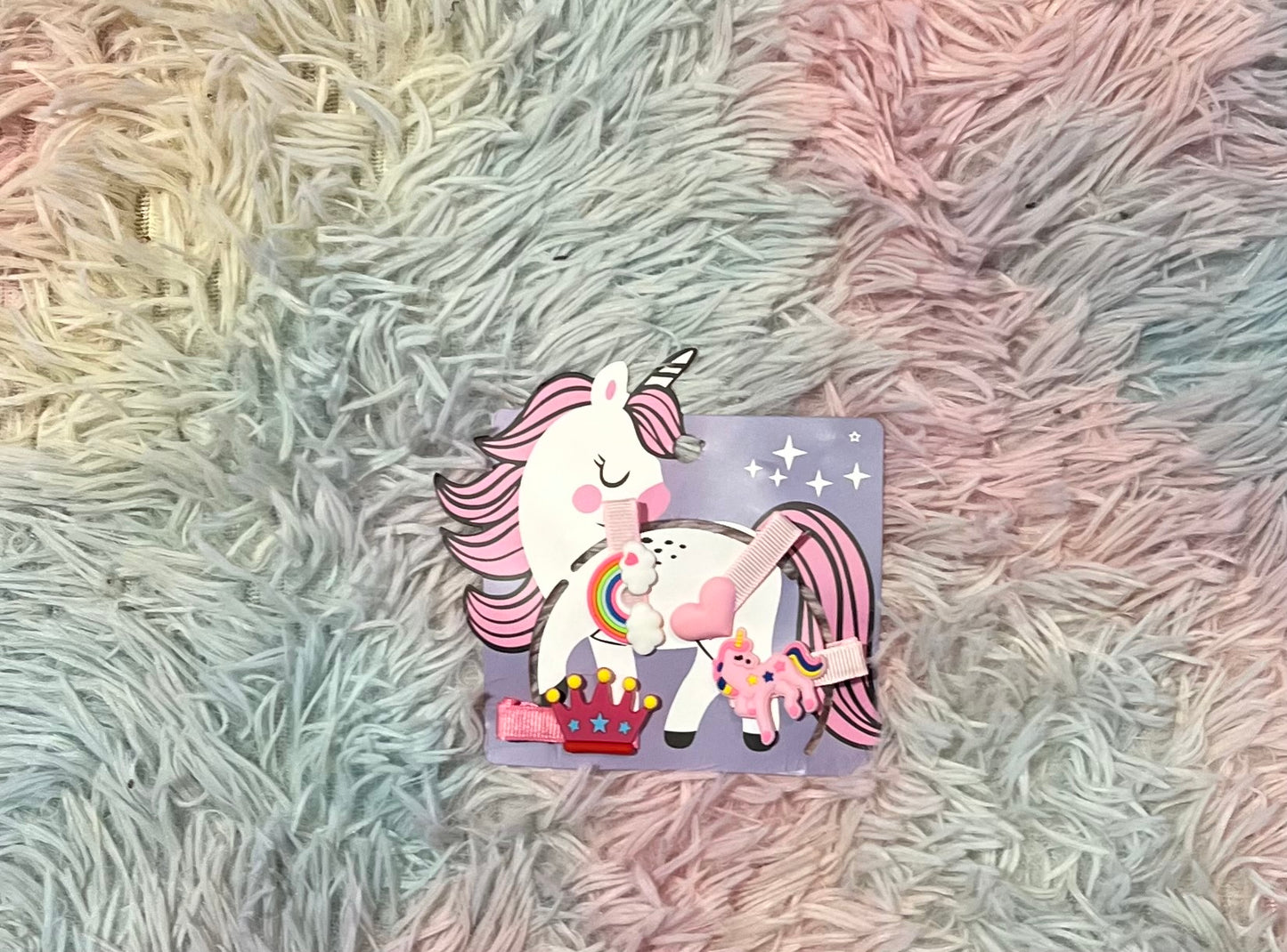 Unicorn 4 Piece Hair Clips
