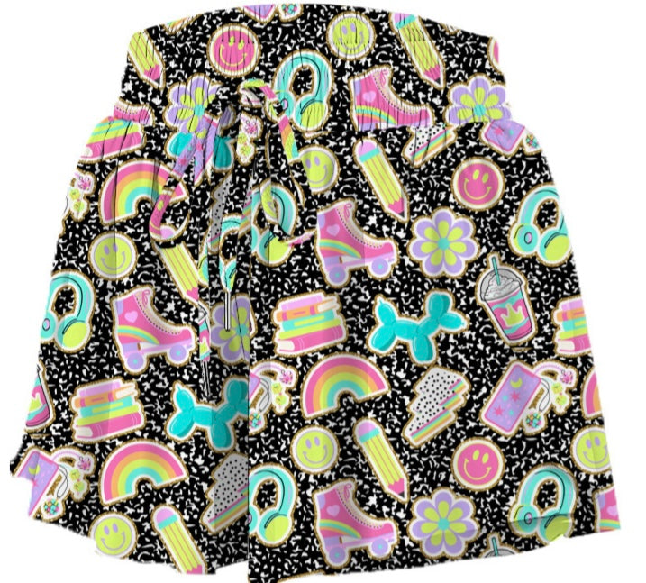 Composition Collage Butterfly Shorts