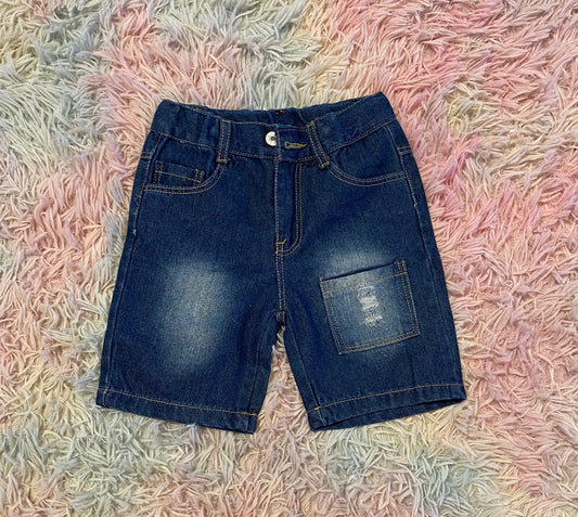 Boy Pocket Denim Shorts