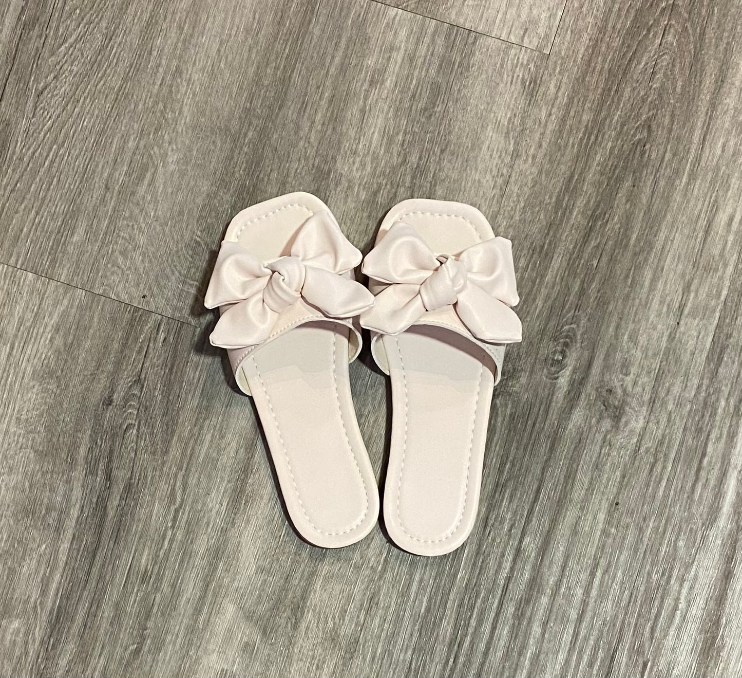 Beige Bow Knot Sandals