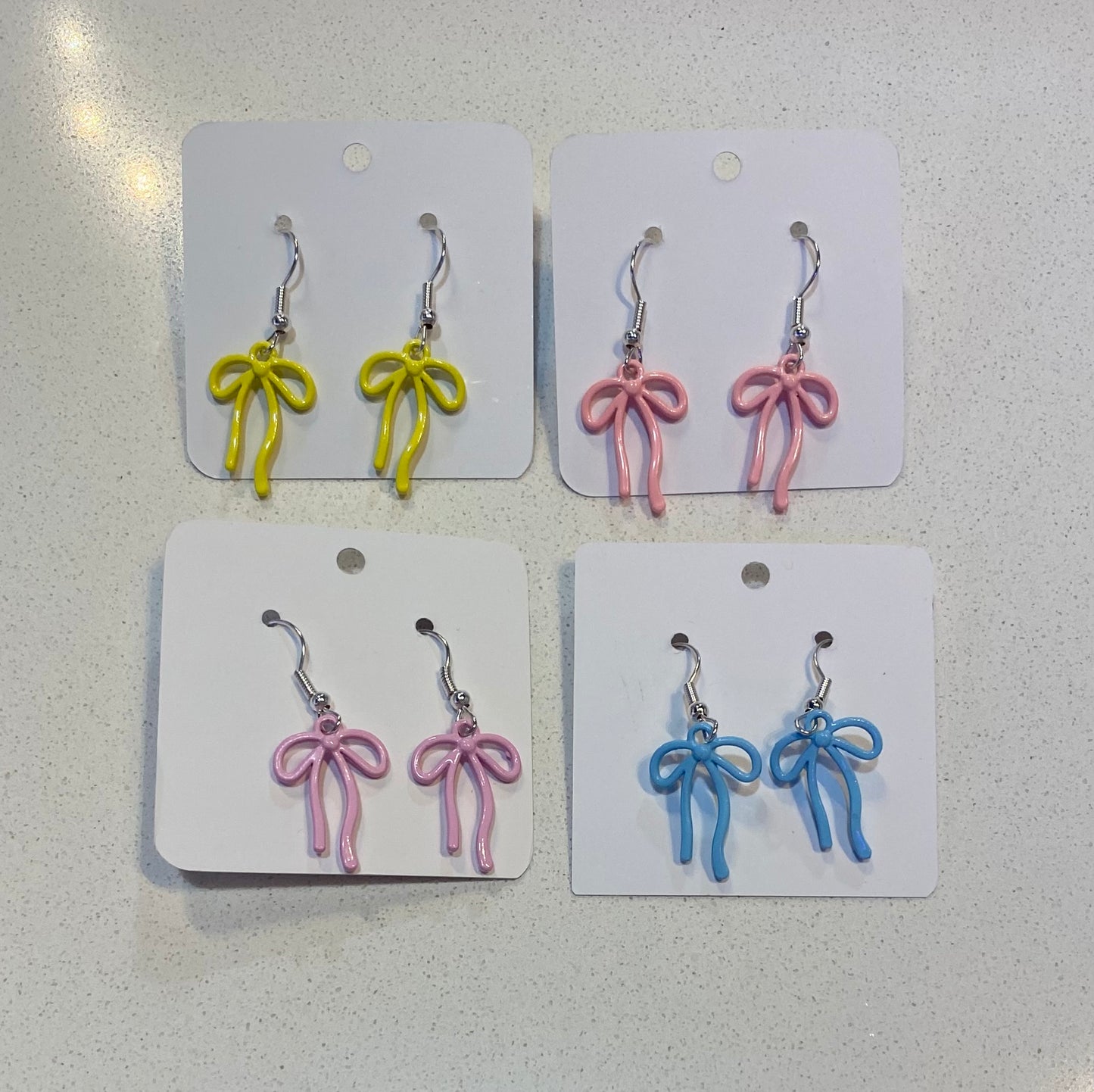 Bow Dangle Earrings- Assorted
