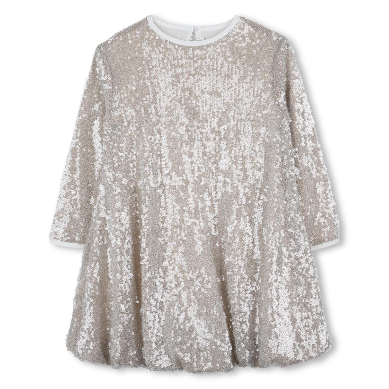 BILLIEBLUSH-Girls Gold & Silver Embellished Dress