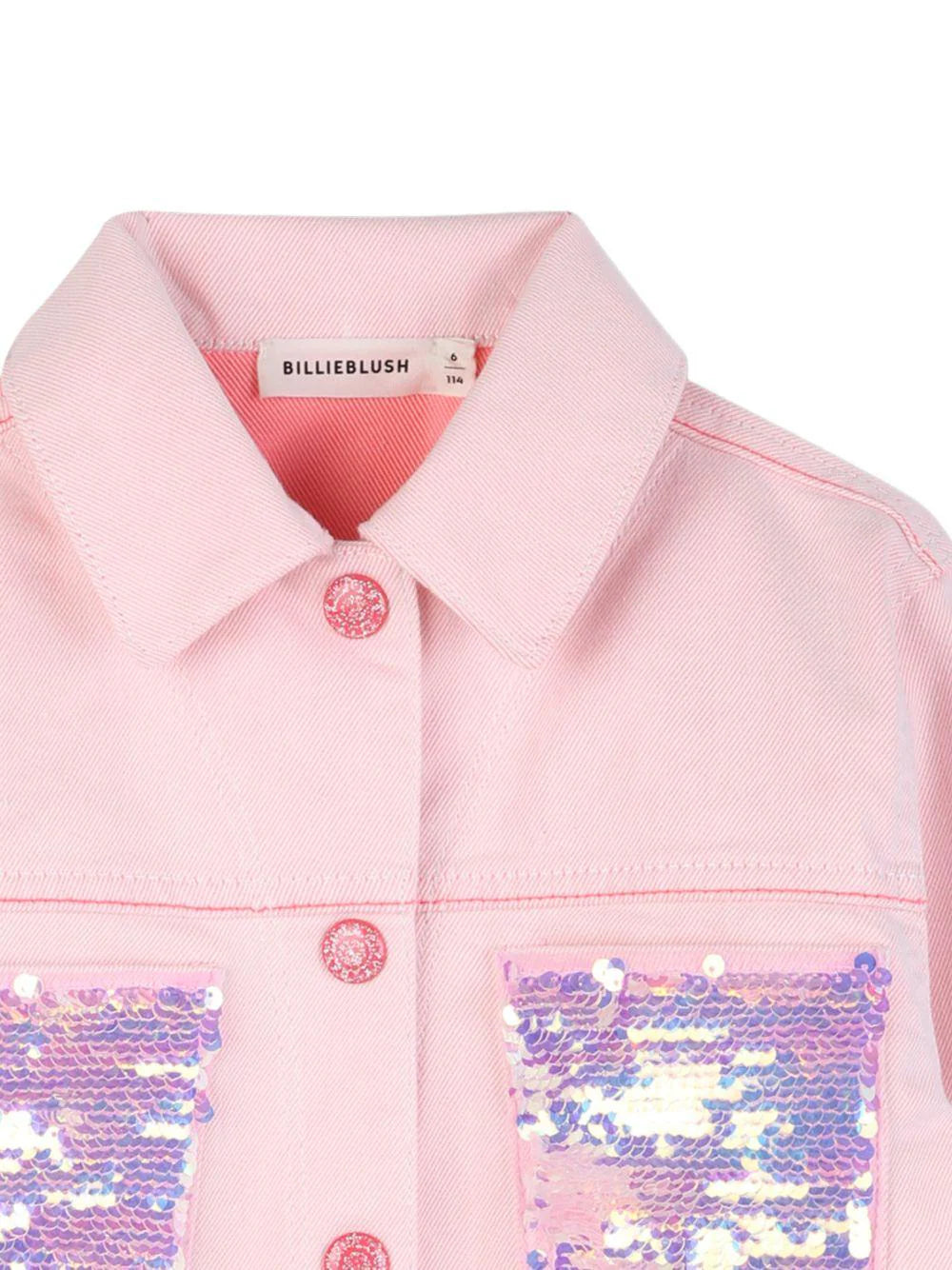 Billieblush Twill Jacket Sequin Pockets