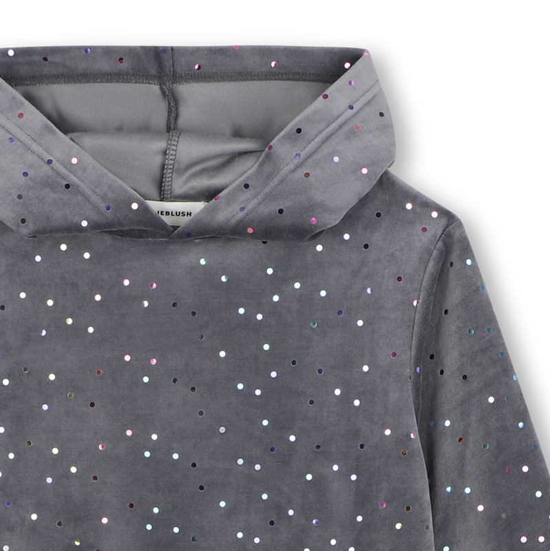Billieblush Embellished Velour Hooded Dress