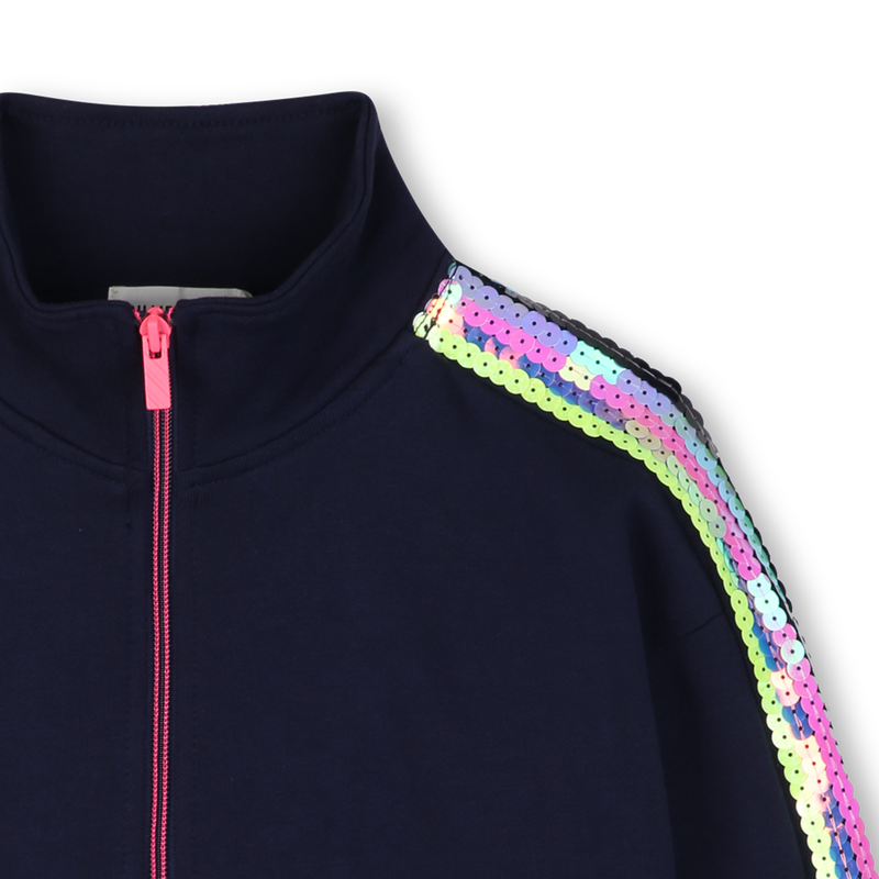 Billieblush Fleece Sequin Zip Jacket