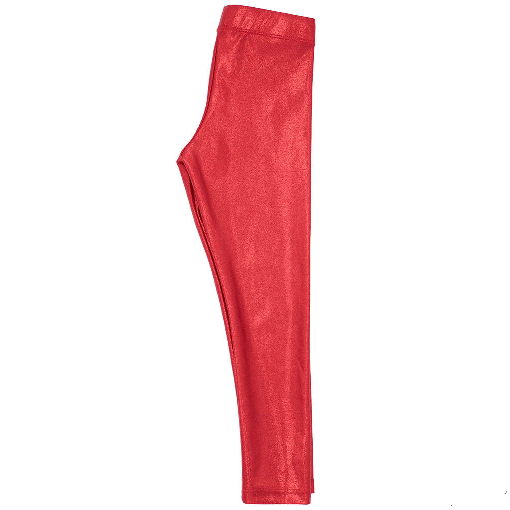 Red Shimmer Leggings