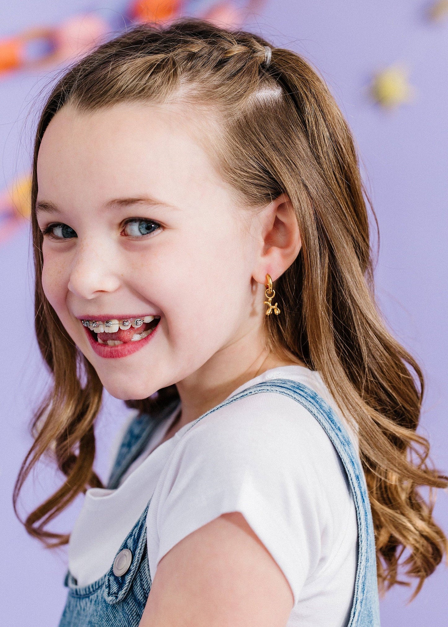 Balloon Dog Huggie Earring Charms