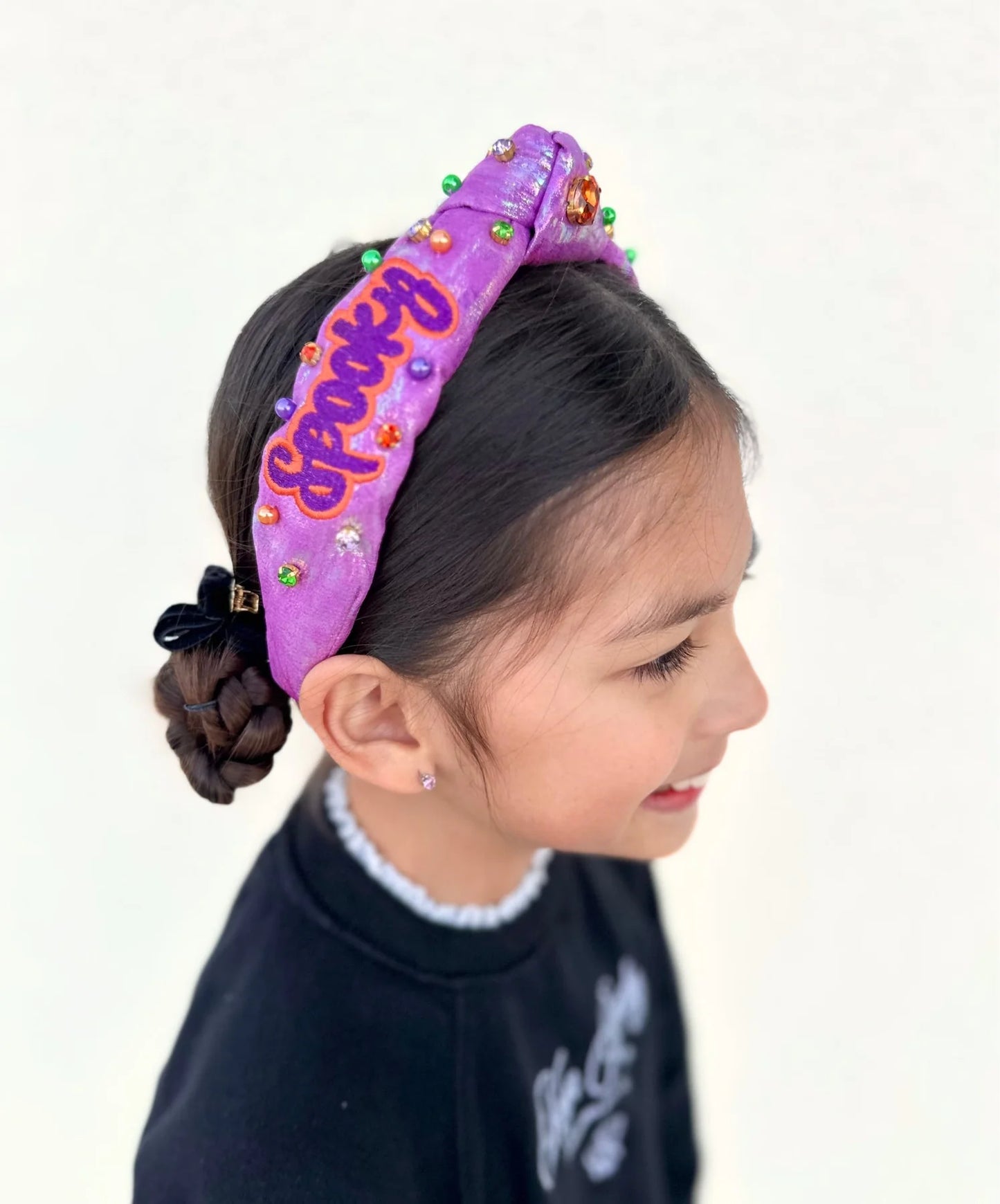 Metallic SPOOKY Crystals Headband