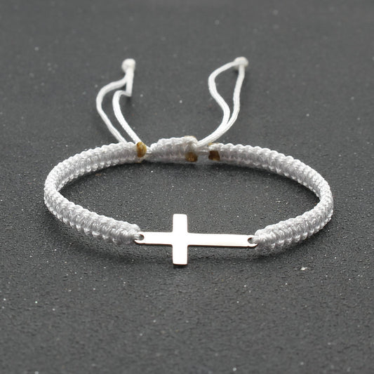 Braided Cross Bracelet
