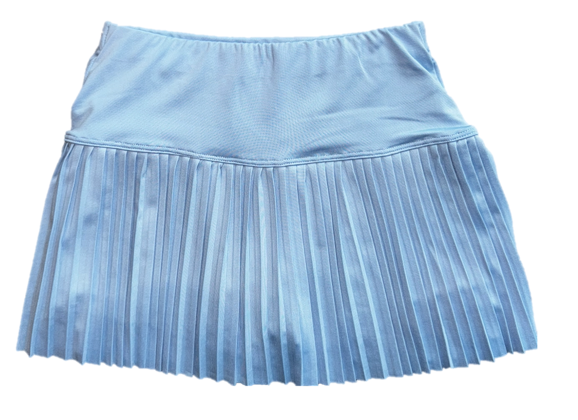 Chambray Pleated Skort
