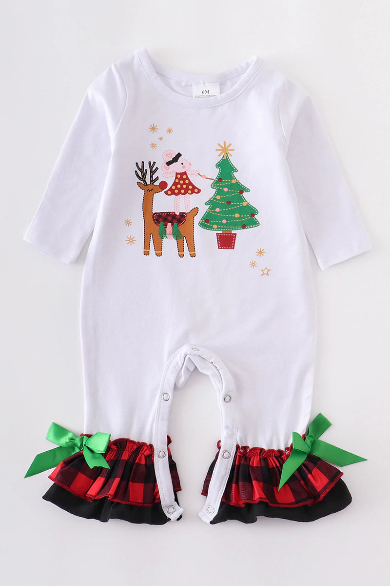 Christmas Mouse Ruffle Romper