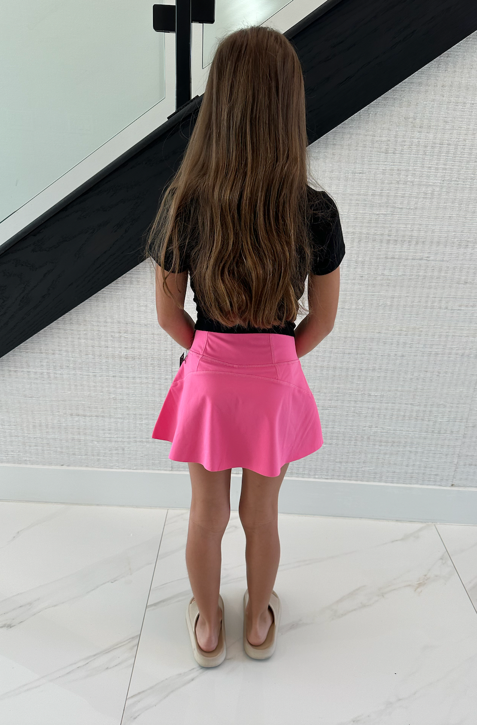Pink High Waisted Athletic Skort