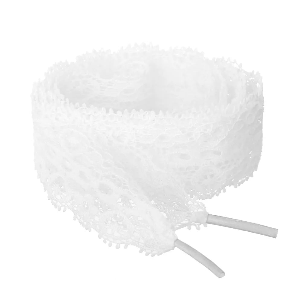 White Lace Shoelaces