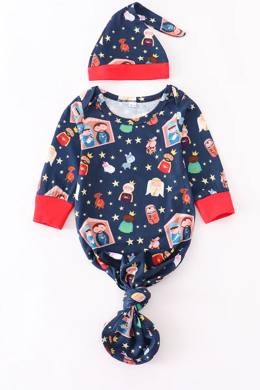 Christmas Nativity Baby Gown & Hat