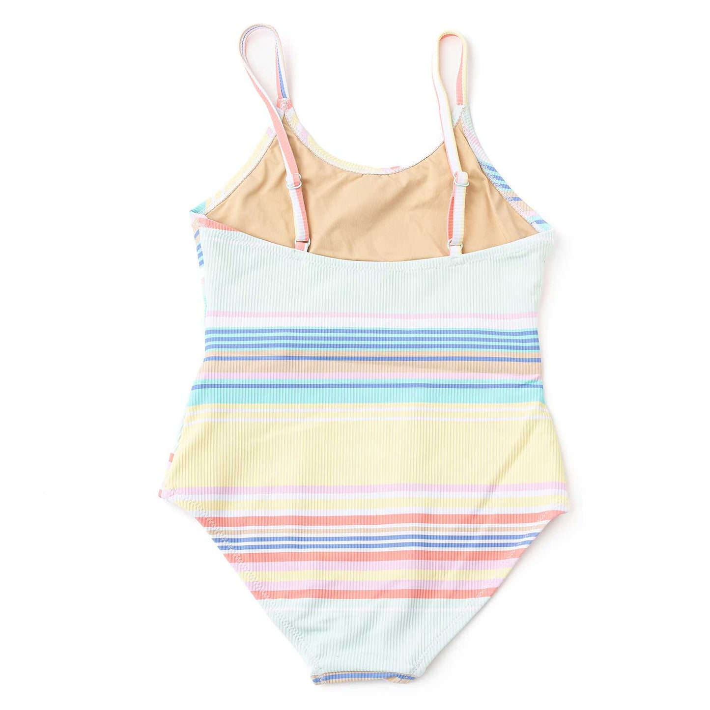 Surfer Stripe Faux Wrap Swimsuit
