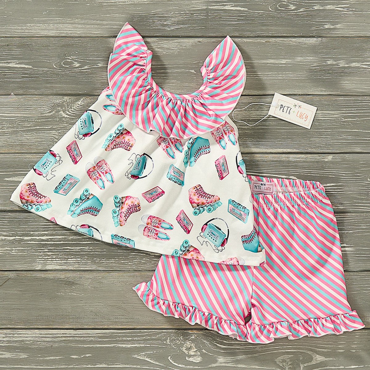 Skater Girl Two Piece Short Set