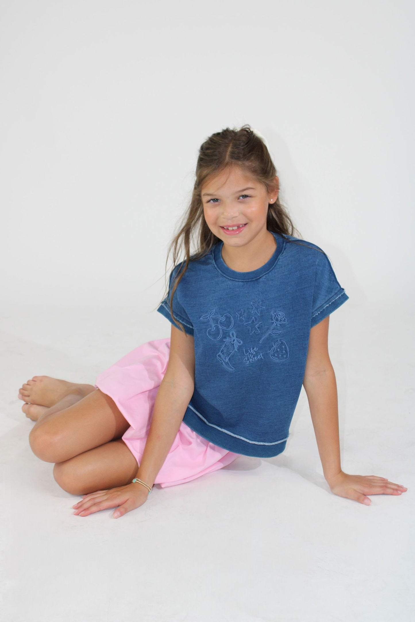 Denim Icons Crossed Back Top