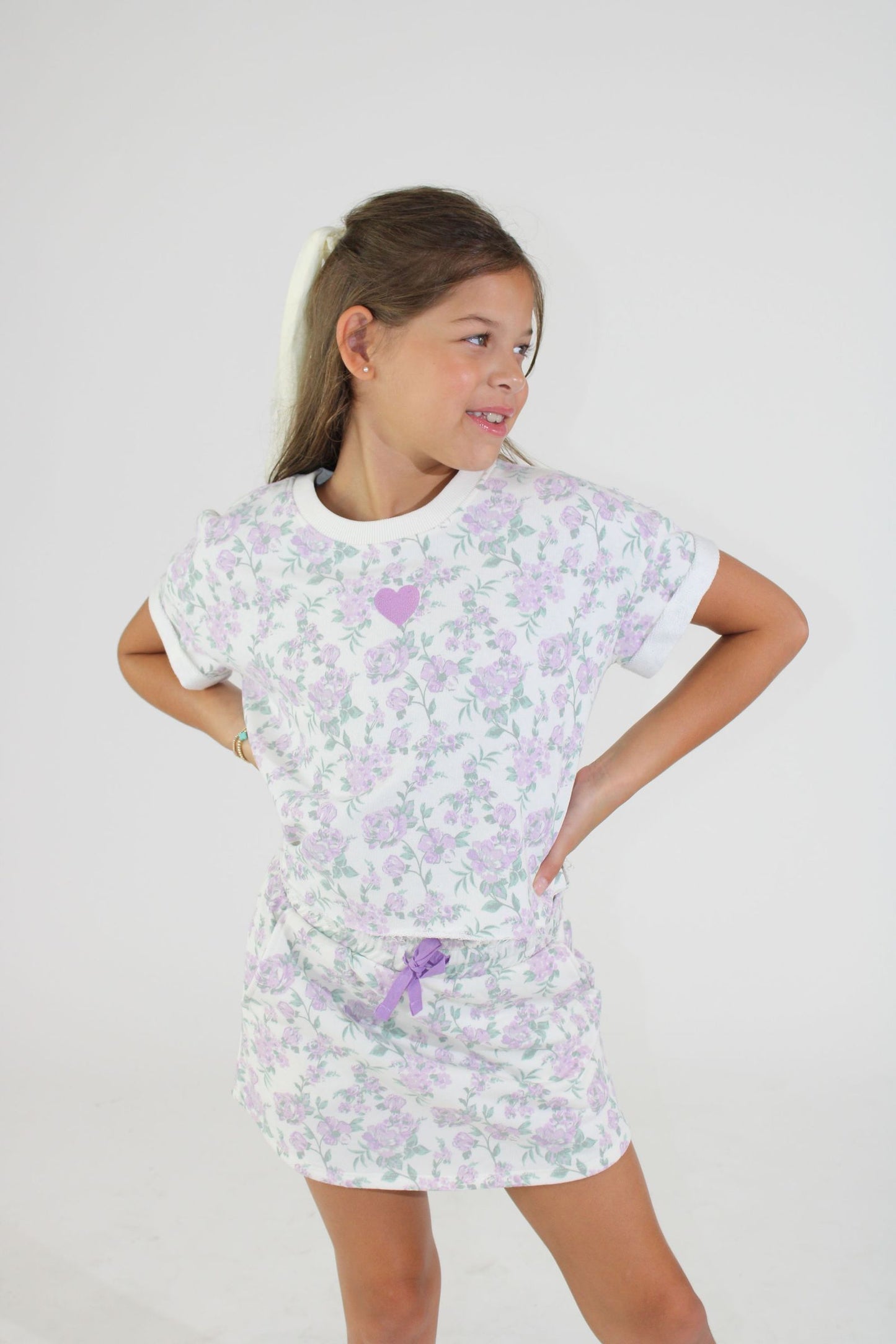 Lilac Floral Embroidery Top