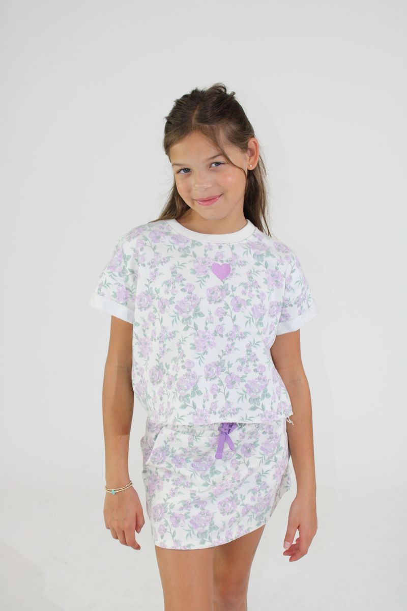 Lilac Floral Embroidery Top