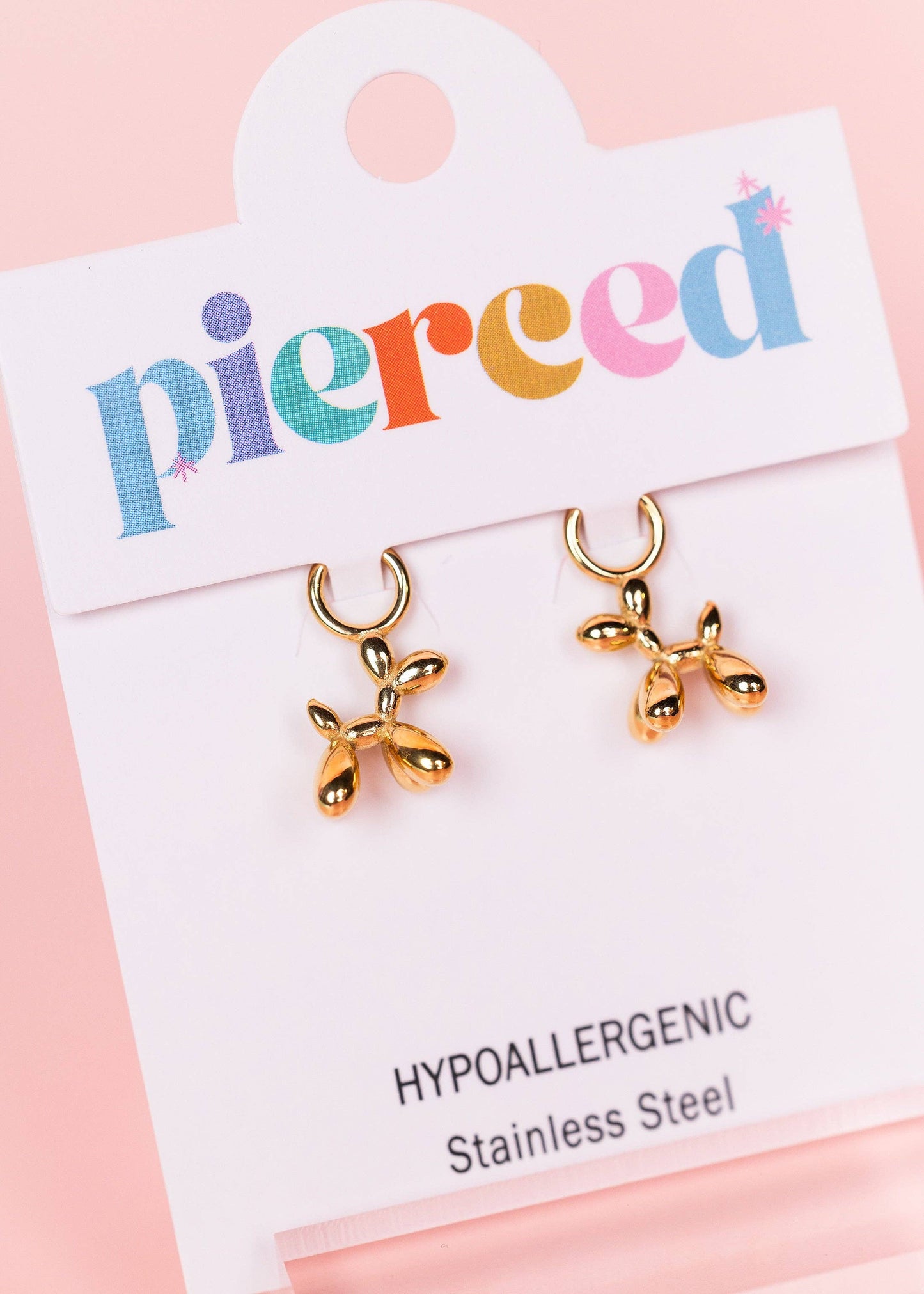 Balloon Dog Huggie Earring Charms