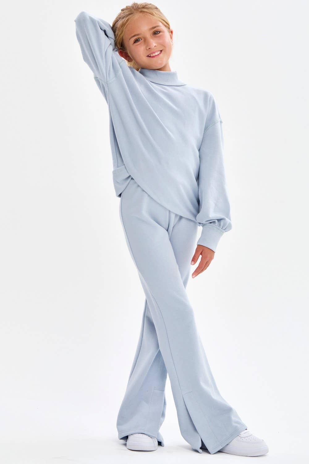 Slit Hem Cotton Pants