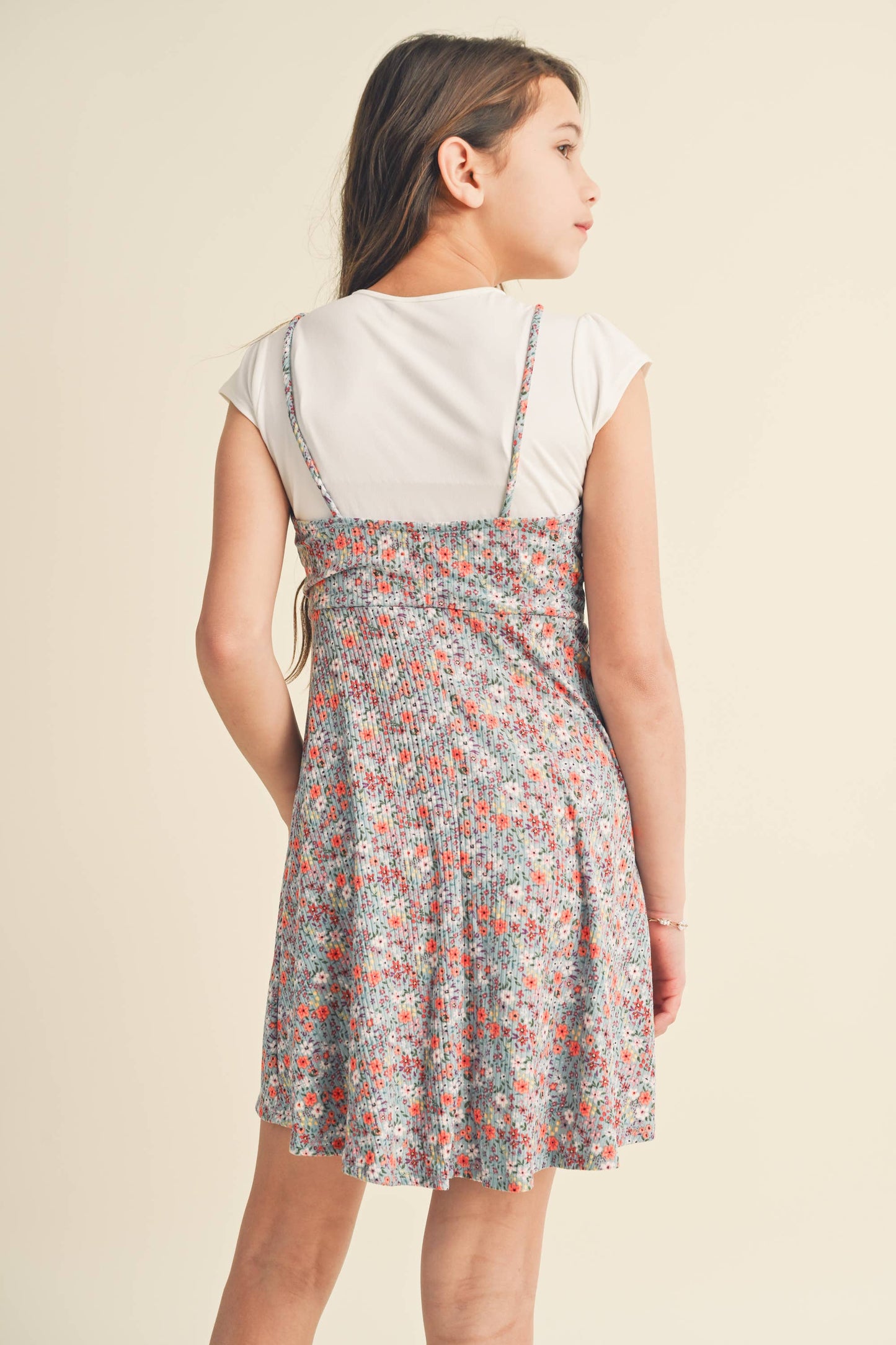 Floral Tshirt Strap Dress