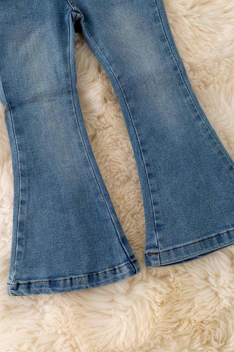 Bootcut Jeans Embroidered Pocket