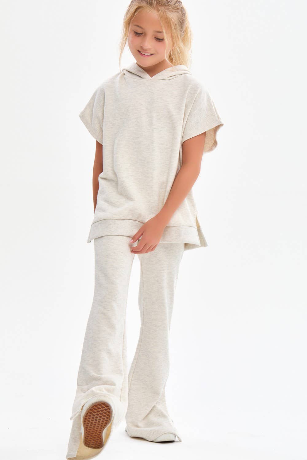 Slit Hem Cotton Pants