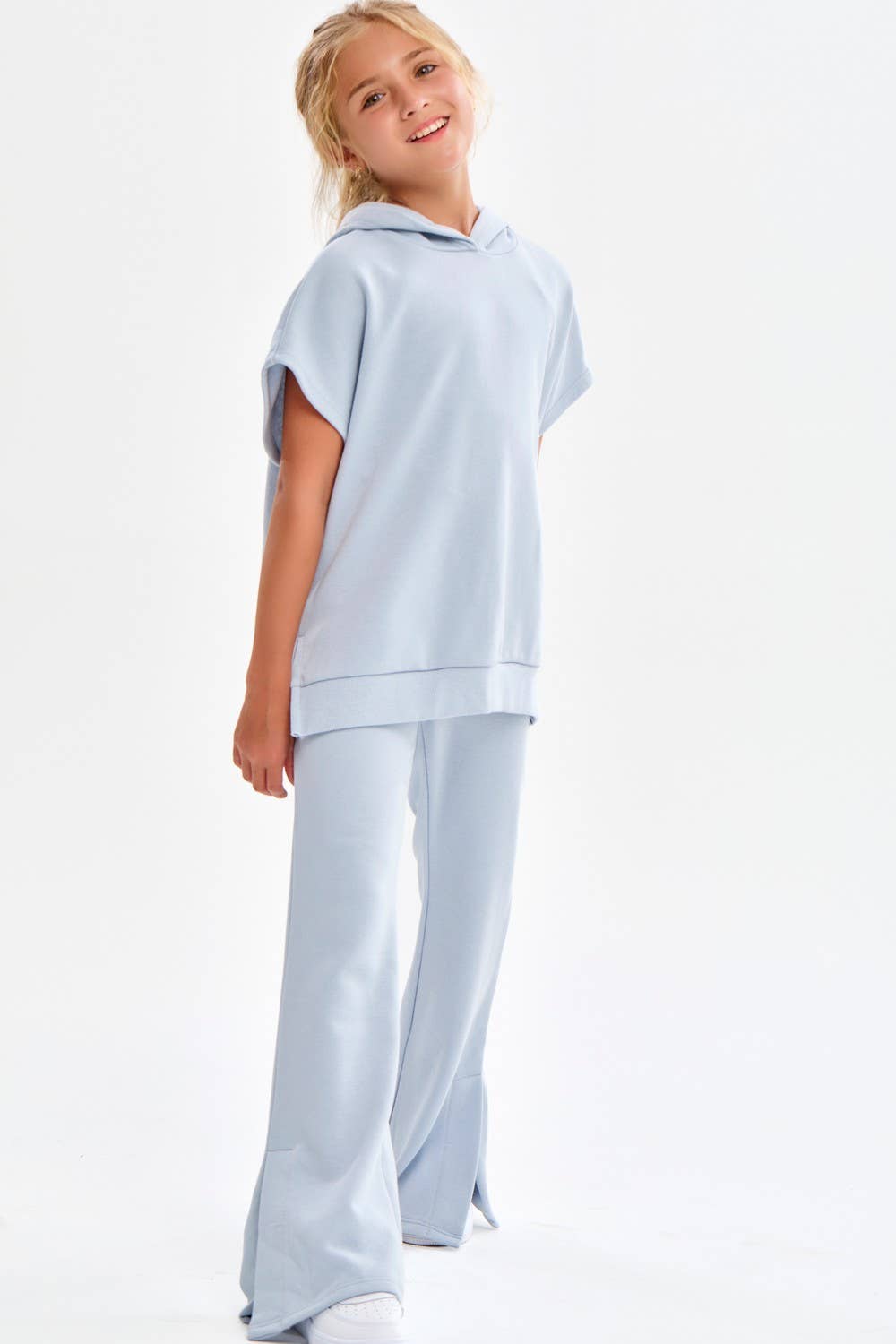 Slit Hem Cotton Pants
